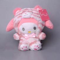 23CM Sanrio Kawali Tiger Kuromi Hello Kitty My Melody Cinnamoroll Plush Pillow Anime Kid Toy Cartoon Collection Gift white