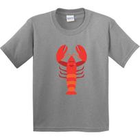 Inktastic Lobster Cute Ocean Creature Youth T-Shirt Sea Animal Funny Tee Kids 160 gray