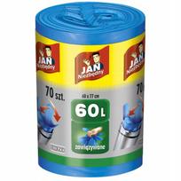Jan Niezbędny EasyPack HD šiukšlių maišai, 60 l, mėlyni, surišti, 70 vnt.