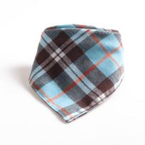 New Pet Dog Collar Plaid Bandana Bib Double Layer Thick Cotton Dog Scarf Dogs Accessories Dogs Walking Dog Harness and Leash Set (Blue,S 32-32-45CM) mėlyna