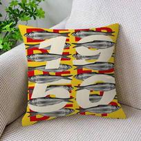 Colorful Sardine Pillow Cushion Cover Pillowcase Living Room Sofa Home Decor Peach skin 18*18(CM)-1Pcs blue