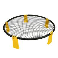 Mini Beach Volleyball Spike Game Balls Set Outdoor Team Sports Lawn Fitness Equipment Net With 3 Balls gray