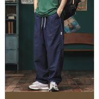 Men S Loose Straight Wide Leg Casual Cargo Work Outdoor Sports Trousers M tamsiai mėlyna spalva