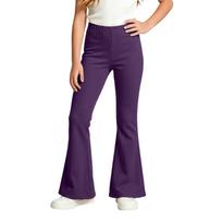 Kids Color -Lined Stretch Flare Pants Slim Fit Warm for Fall and Winter 110