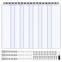 PVC juostų užuolaida 97 x 213 cm šaldikliui