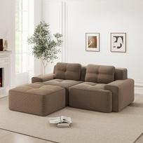 Modulinė sofa, L formos, gili sėdėjimo zona, 32D putos, 1 vnt