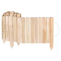 Creative Home medinis sodo bortelis, 200 x 30 cm – aukšta lanksti pušies palisada, natūrali mediena, pakeltų lysvių atitvaras