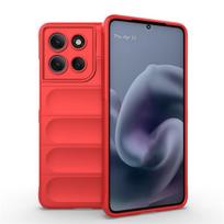 Pilnas dėklas Motorola Moto G86 Power, smūgiams atsparus, minkšto silikono galinis dangtelis, skirtas Moto G86 Power, dėklas Moto G86 Power, dangtelis Moto G86 Power Motorola Moto G86 Power raudona