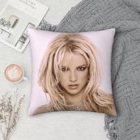 Singer B-britney S-spears Pillow Case Square Double-Sided Printing Short Plush Sofa Cushion Cover Bedroom Bedside Pillow 12x12Inch brown