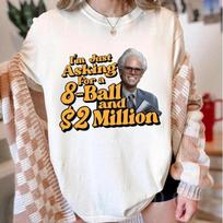 Uncle Baby Billy 8ball and 2 Million Dollars Concert Tour 1989 , White Unisex T-Shirt XL beige