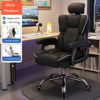 Computer Chair Reclining Comfortable Sedentary Gaming Chair Backrest Sofa Chair Desk Dormitory Live Study Swivel Chair Furniture white