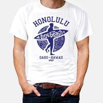 Surfing  Surf Waves Surfboard California Hawaii Honolulu Waikiki Maui VI Unisex T-Shirt S blue