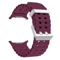 Marine Band For Samsung Galaxy Watch 7 ultra 47mm Sport silicone Bracelet Strap Galaxy Watch ultra Strap 47 luminous Accessories Watch 7 ultra 47mm gray