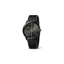Calvin Klein Minimalist Series Extended Swiss Classic Laikrodis Kvarcinis mechanizmas Nerūdijančio plieno apyrankė Juodas ciferblatas Unisex laikrodžiai Sidabrinis K3M214X1/K3M224X1 Black black