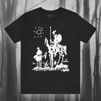 Don Quixote, Pablo Picasso Shirt, Miguel De Cervantes T-shirt, Spanish Novel, Bookworm, Surreal Sketch Jersey Short Sleeve Te... S įvairiaspalvis