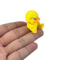2pcs Cartoon Yellow Duck Figurine Home Office Decoration Car Interior 3D Printed Angry Duck Ornament