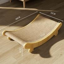 Durable Sisal Cat Scratching Board  Pad - Cozy Lounge Bed Kitten Training Mat Wear-Resistant Pet Grinding Toy With Sleep Spot beige