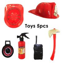 Vaikams Gaisrininko Cosplay Kostiumas Berniukams Mergaitėms Helovino Karnavalo Šventė Sam Gaisrininko Uniforma Darbo Drabužis Kalėdinė Dovana Kids130cm red