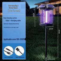 LISM Solar Outdoor Insect Killer Lamp black