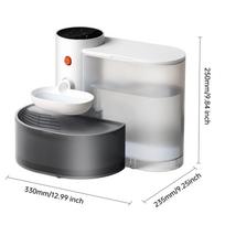 Smart Pet Water Fountain,3L Wireless Cat Water Fountain No Filter,Battery Operated Ultra Silent Cat Fountain Rechargeable (GRAY,3L) pilka spalva