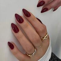 Pcs Almond Shaped Press On Nails Solid Color Fake Nail Tips 1PC ruda