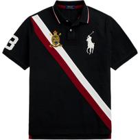 Polo Ralph Lauren Didelio žirgo rašto briaunota trumpomis rankovėmis polo marškinėliai Vyriški viršutiniai drabužiai MNPOKNI1N823720-001 M white