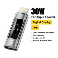 Essager Type C to Lighting OTG Adapter Digital Display PD 60W Fast Charging Lightning To Type C Connector For 15 14 13 12