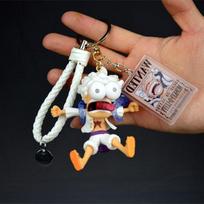 Anime One Piece Gear 5 Luffy Figure Pendant Keychain Doll Pendant Toy Ornament Present great for daily use perfect for gifting white