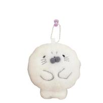 Bag Charms Seal Plush Keychain Metal Ring Fluffy Soft Seal Doll Pendant Cute Jewelry Gift Seal Plush Key Ring Women Girls balta