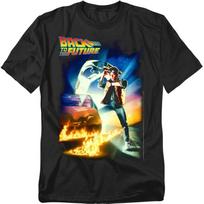 Back To The Future - Poster -  Unisex Short Sleeve Children's T-shirt - Black 110 blue