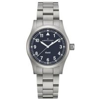 HAMILTON Khaki Field Series Quartz Movement 50 Meters Waterproof Unisex Swiss Watch Blue Dial Stainless Steel Strap h69401140 mėlyna