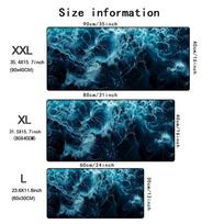 Ocean Waves Large XL Gaming Mouse pad Computer HD Keyboard Mausepad Mat Rubber AntiSlip Office Cushion Desk Accessories X 800x300x2mm blue