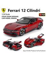 Bburago 1:24 Ferrari 12 Cilindri Automobilio Modelis Metalinis Liejimo Modelis Vaikų Žaislas Dovana Vaikinui Imituotas Lydinys gray