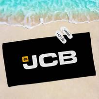 Excavator J-JCB logo Anime Beach Swimming Towel Soft Absorbent Washcloth Children's Gifts for Kids Travel Camping Gym 70cm×140cm beige