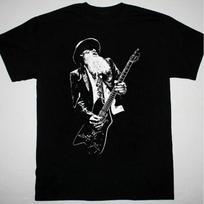 New Billy Gibbons Zz Top Artwork Black Tshirt Unisex All Sizes S gray