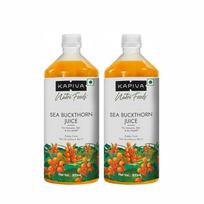 Kapiva Šaltalankių sultys 500 ML | Supervaisius, turtingas Omega 7 | Palaiko imunitetą, spindinčią odą ir virškinimo sveikatą | Su Omega 3, 6 ir 9 - 2 vnt. pakuotė