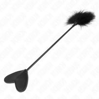 Botagas su plunksnomis Kink Tickle, 31 cm, juodas