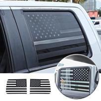 2 vnt. Galinių šoninių langų JAV vėliavos lipdukai Ford F150 2009-2014 m. Matinė juoda gray