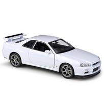 WELLY 1/24 Nissan Skyline GT-R R34 Alloy Scale Model Car Model Diecast Metal Static Collection Children Toy Car Vehicles Gifts balta