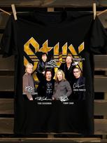 Styx Band 2024 Tour Bootleg Signatures T-Shirt Mens Tshirt Womens Tshirts with Letters Print Short Sleeves T-Shirt Casual Street Tee Shirt Top M black