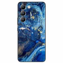 Skirta Vivo V40 SE dėklas Juodas silikonas Naujas madingas marmuro rašto galinis dangtelis-korpusas skirtas Vivo V40 SE 5G Apsauganti minkšta krepšio TPU Coque Vivo V40 SE 5G gray