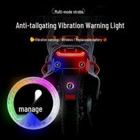 Ninebot motorolerio vandeniui atsparus, antivibracinis galinis mirksintis žibintas, išorės aksesuaras. Vibration 5-Light [Ninebot] Colorful