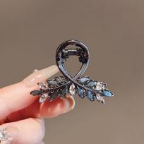 Women Temperament Rhinestone Wheat Hair Grab Clip Small Bangs Clip Hairpin Girl Hair Accessories black