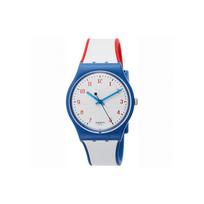 Swatch Quartz Movement 30M Water Resistant Watch 34Mm White Dial Plastic Case Silicone Strap Unisex watches GN248 White white