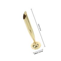 4Pcs Minimalist Metal Pen Holder Stand Single Desk Pen Base Stable Round Base Rotation Support for Office Hotel Home Use auksinė