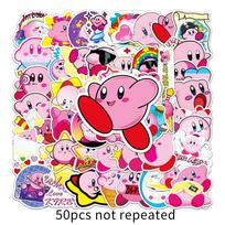 - 50 Kirby Star Graffiti Anime Stickers for DIY Skateboard or Luggage Decor red