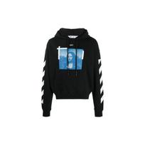 OFF WHITE Mona Lisa Photograph Hoodie OMBB037R21FLE0011001 S juoda