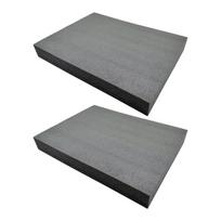 Didelio atsparumo 400x350 mm putplasčio įdėklai įrankių dėžės pamušalai Patvarumas EPE putplasčio smūgių absorbcijos dizainas 20-50 mm storio pasirinkimas black