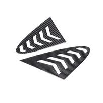 For Porsche Taycan -2025 Soft Carbon Fibre Car Rear Window Triangle Cover Decorate Stickers Car Accessories Carbon Fiber black