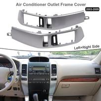 NEW Air Vent Grille A/C Vent Silver Decorative Frame For Toyota Land Cruiser Prado LC120 2003-2009 2PCS-Silver gray